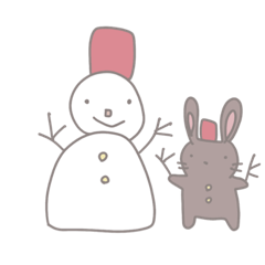 [LINEスタンプ] うさぎもんの冬