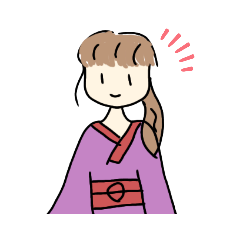 [LINEスタンプ] 和服の女の子