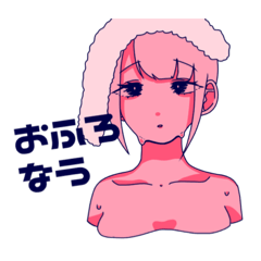 [LINEスタンプ] 単色女子とめんだこ