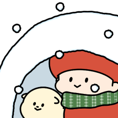 [LINEスタンプ] ぷちとまとちゃんのふゆ #01