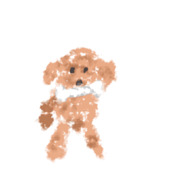 [LINEスタンプ] トイプードルゆずののんびり日常ver1.0