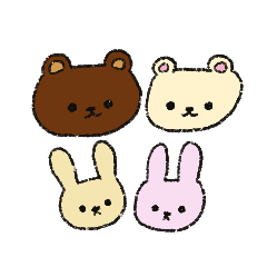 [LINEスタンプ] かわいい動物 くまたち