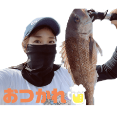 [LINEスタンプ] 釣り好きゆりむさん②