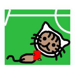 [LINEスタンプ] きゃっとまん さっかーしんぱん