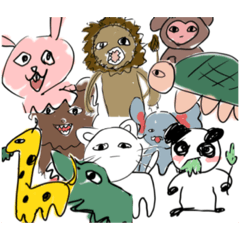 [LINEスタンプ] いけ好かない動物達の集い