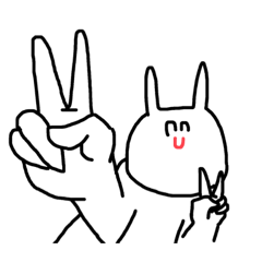 [LINEスタンプ] にんまりウサギno.2