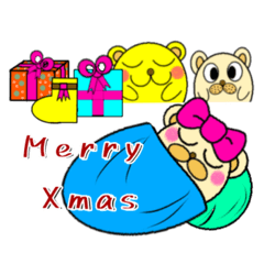 [LINEスタンプ] フットダンディ家族(クリスマスver)