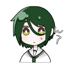 [LINEスタンプ] 緑髪くん。