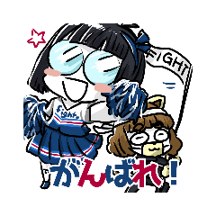[LINEスタンプ] おもしろかわいい☆ねこ男子とメガネ女子2