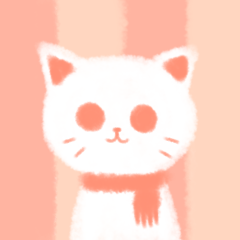 [LINEスタンプ] 寒くてたまらない冬のしろねこさん