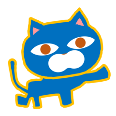 [LINEスタンプ] 青いねこのスタンプ