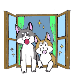 [LINEスタンプ] 毎日ゆるっと使えるハスキー犬のスタンプ