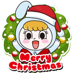 [LINEスタンプ] バニーガールジャンプメリークリスマス