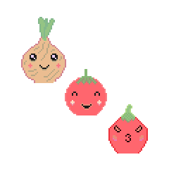 [LINEスタンプ] かわいいピクセル野菜