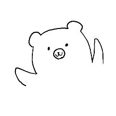 [LINEスタンプ] 手書きしろくま