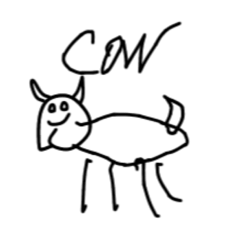 [LINEスタンプ] caw cow