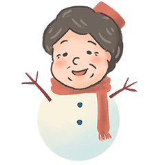 [LINEスタンプ] いつもの祖母（冬）