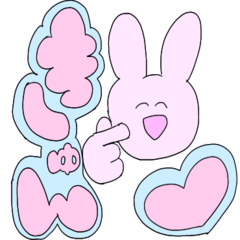 [LINEスタンプ] きままなうさちゃん