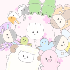 [LINEスタンプ] わた毛のぽぽちゃんとなかまたち