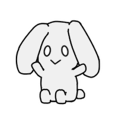 [LINEスタンプ] ぽぽうさ