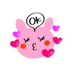 [LINEスタンプ] ピンクうさぴちゃんだよ。