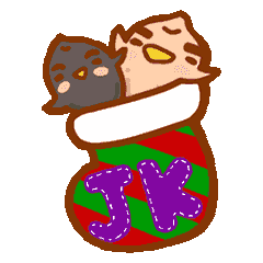 [LINEスタンプ] 角煮まんじゅうの魚 友達xMerry Christmas