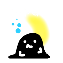 [LINEスタンプ] まっくろ？おばけ