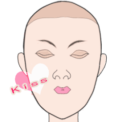 [LINEスタンプ] 表情筋で感情表現：シングルマッスル編