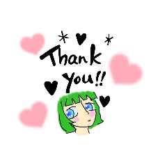 [LINEスタンプ] GREEN GIRL！