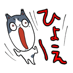 [LINEスタンプ] ひょえ〜！と叫ぶ猫