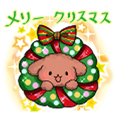 [LINEスタンプ] ふんわ～りもこもこトイプードル 3【冬】