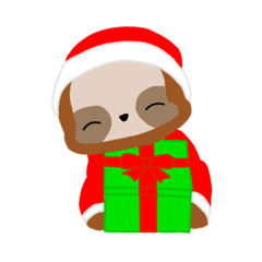 [LINEスタンプ] やる気ない脱力系ナマケモノ〜クリスマス〜の画像（メイン）