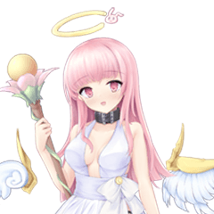 [LINEスタンプ] 見習い天使カシュエルときょむうささん