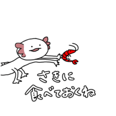 [LINEスタンプ] 家族と恋人と友達とウーパールーパー