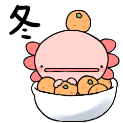 [LINEスタンプ] 冬☆まったりウーパールーパー