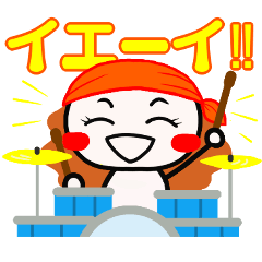 [LINEスタンプ] ドラマーてねーしちゃん