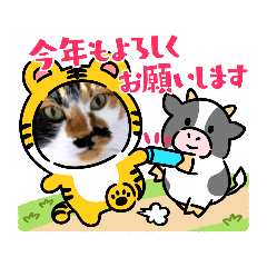 [LINEスタンプ] メリクリ＆寅年☆年賀状2022