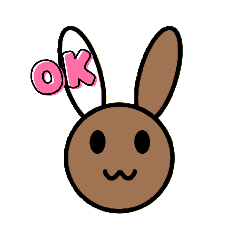 [LINEスタンプ] 茶色いうさぎちゃん