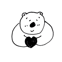 [LINEスタンプ] ほっこりしろくま