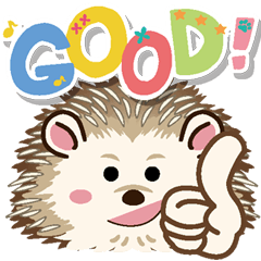 [LINEスタンプ] ハリネズミの素敵な一言（英単語版）