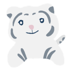 [LINEスタンプ] ホワイトタイガーのユキちゃん