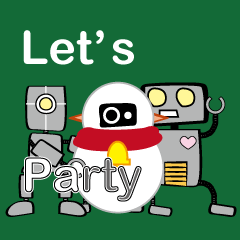 [LINEスタンプ] ゆるロボット達と過ごすクリスマス