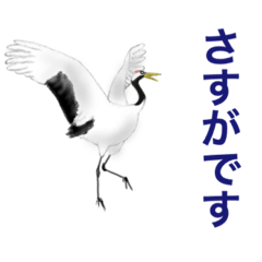 [LINEスタンプ] ツルのひとこえ 敬語のあいさつ