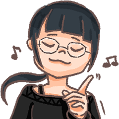 [LINEスタンプ] 眼鏡を少女の内なる小劇場