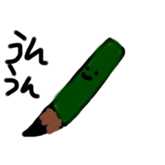 [LINEスタンプ] 目が小さな学校の物たち