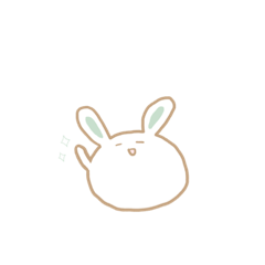 [LINEスタンプ] ゆるりうさ（緑文字）