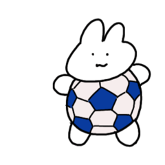 [LINEスタンプ] うさぎ御三家、サッカーをする