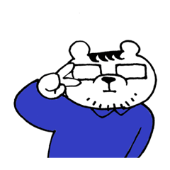 [LINEスタンプ] ぱつクマくん