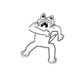 [LINEスタンプ] ネコとはち