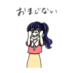 [LINEスタンプ] ひょっこりガールズ